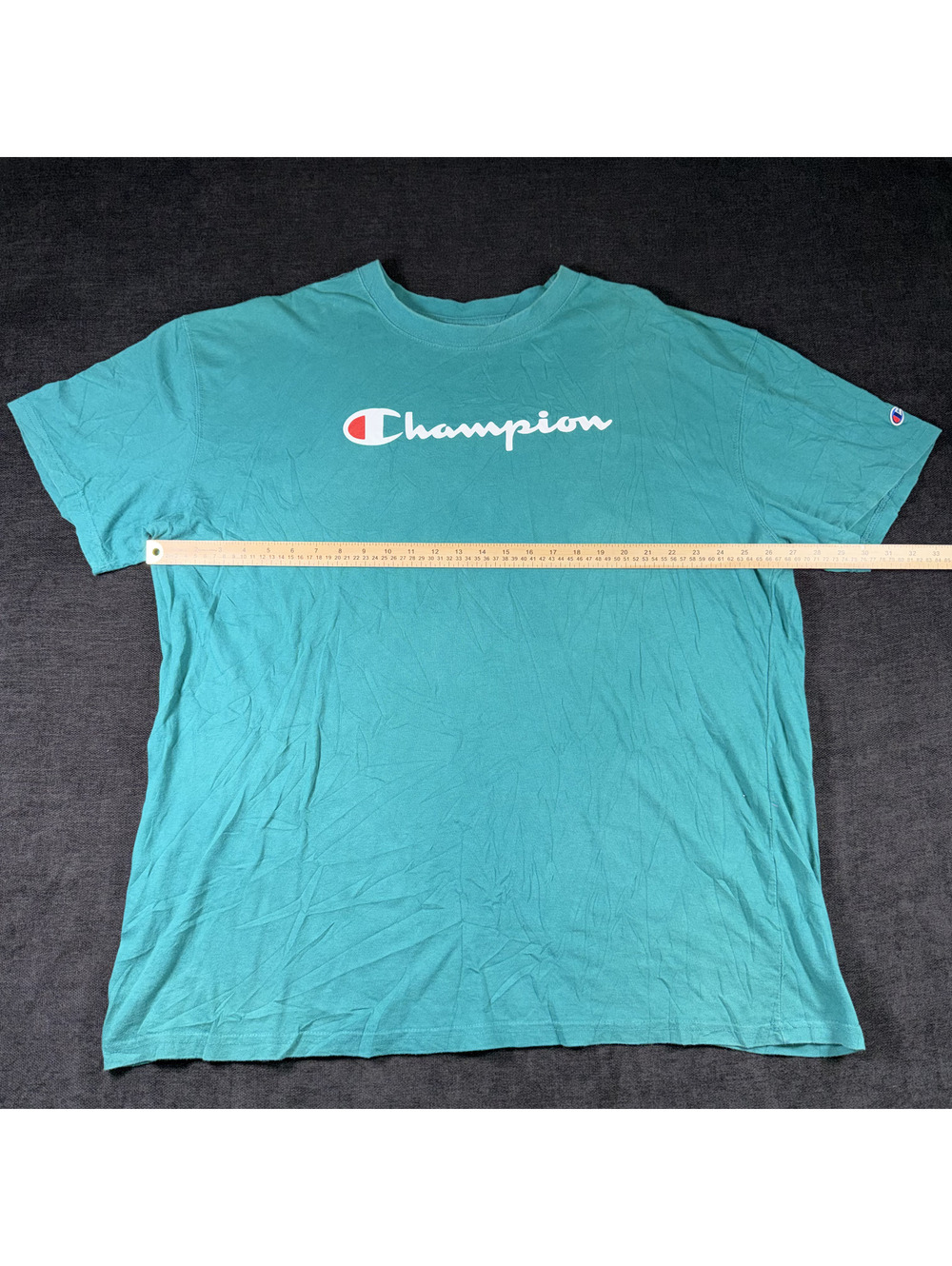 Champion Authentic Athleticwear 2XL Teal Blue Cotton T-Shirt - Picture 3 of 7